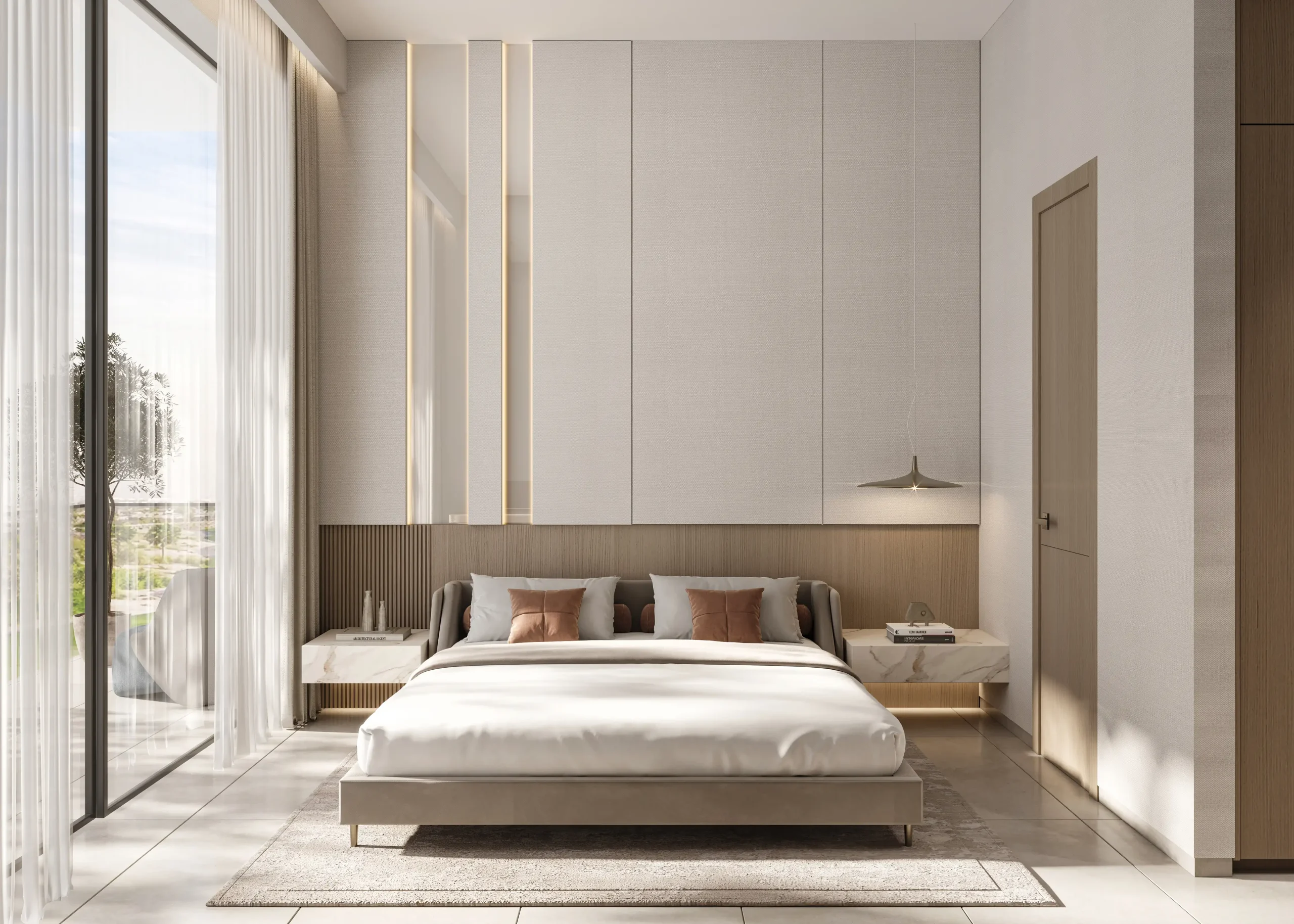 Bespoke bedroom furniture for a contemporary Dubai apartment
